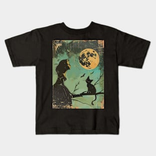 Witch Cat Kids T-Shirt